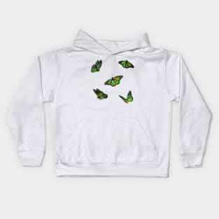 Secondary Colours Butterflies Sticker Pack Kids Hoodie